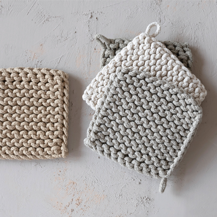 Chunky Knit Pot Holder/Trivet