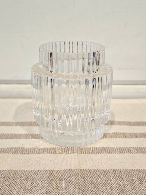 Ribbed Glass Votive