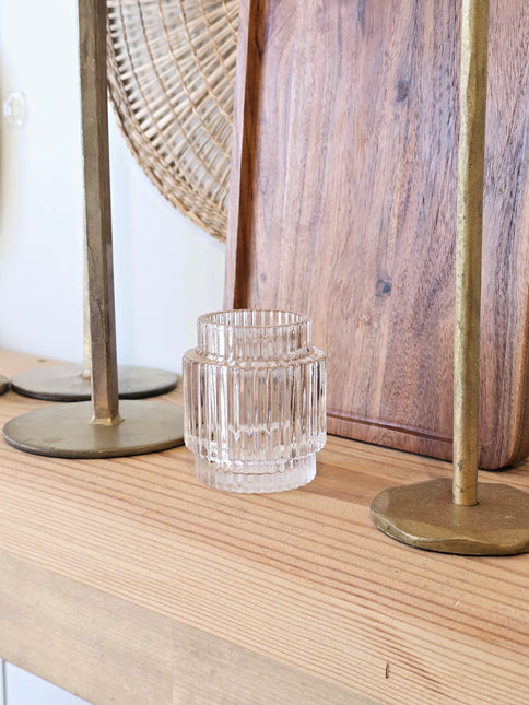 Ribbed Glass Votive