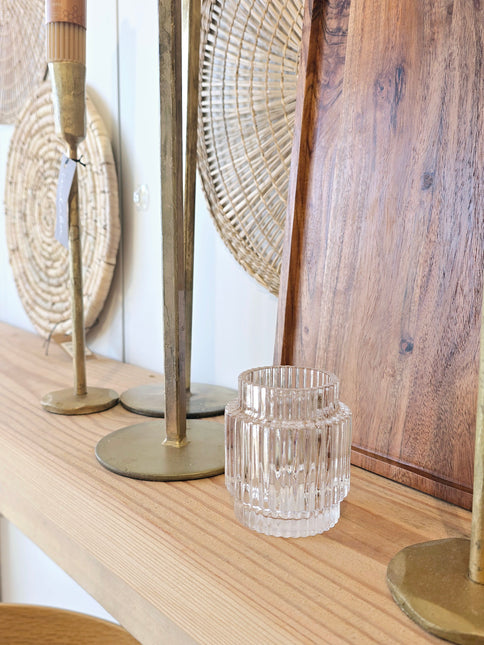 Ribbed Glass Votive