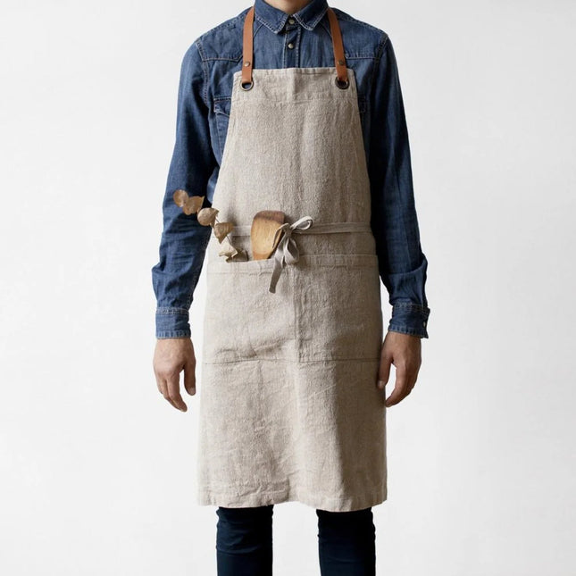 Linen Luxury Apron, Natural