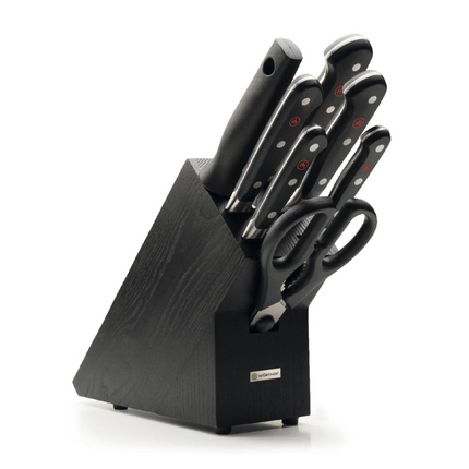 WUSTHOF 8-pc Classic Black Ash Knife Block Set