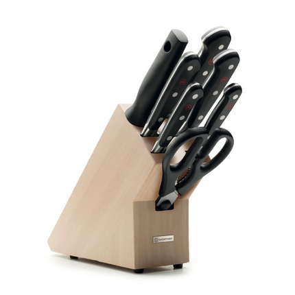 WUSTHOF 8-pc Classic Beechwood Knife Block Set