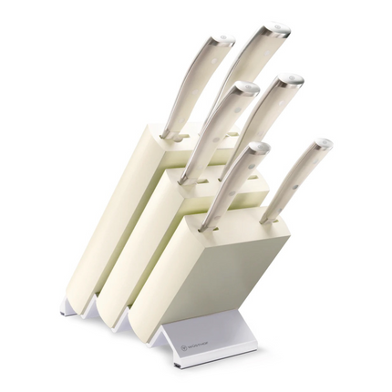 WUSTHOF 7-pc Creme Ikon Knife Block Set