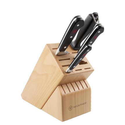 WUSTHOF 5-pc Classic Beechwood Knife Block Set