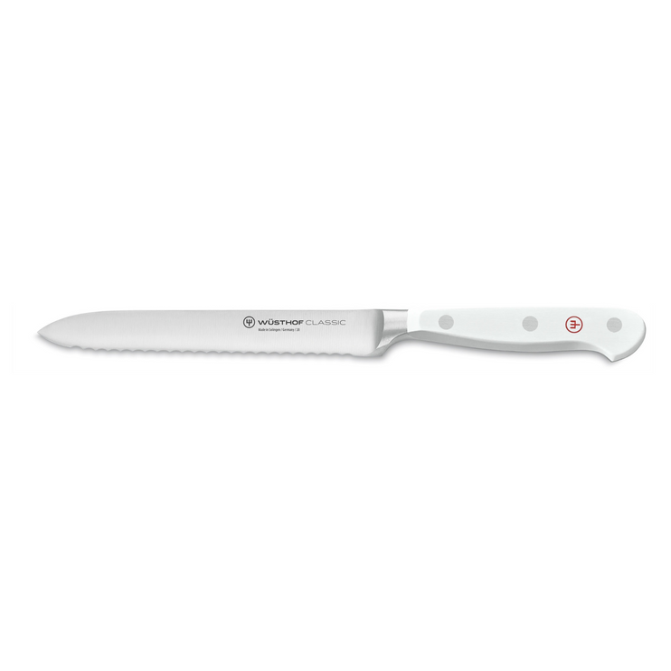 WUSTHOF Classic White Collection, 5" Serrated Utility