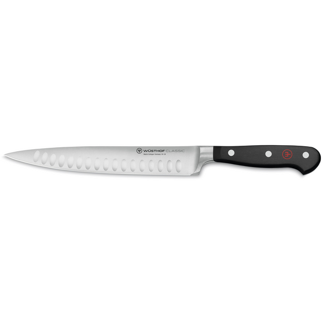 WUSTHOF Classic Black Collection, 8" Hollow Ground Carving Knife