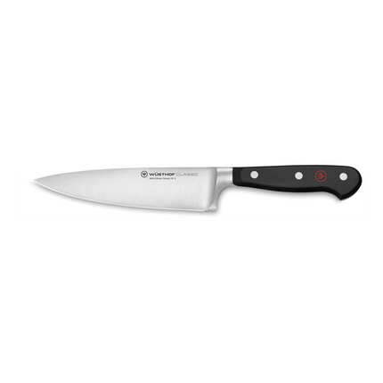 WUSTHOF Classic Black Collection, 6" Full Bolster Cook's Knife