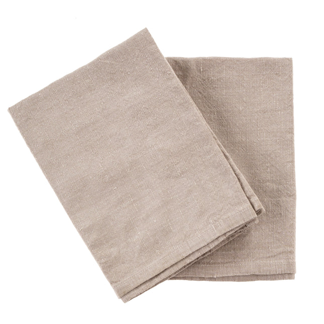 Stonewashed Cotton/Linen Blend Tea Towel