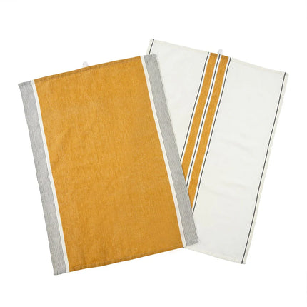 French Stripe Cotton/Linen Blend Tea Towel