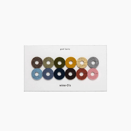 GRAF LANTZ Merino Wool Wine Glass Markers, S/12