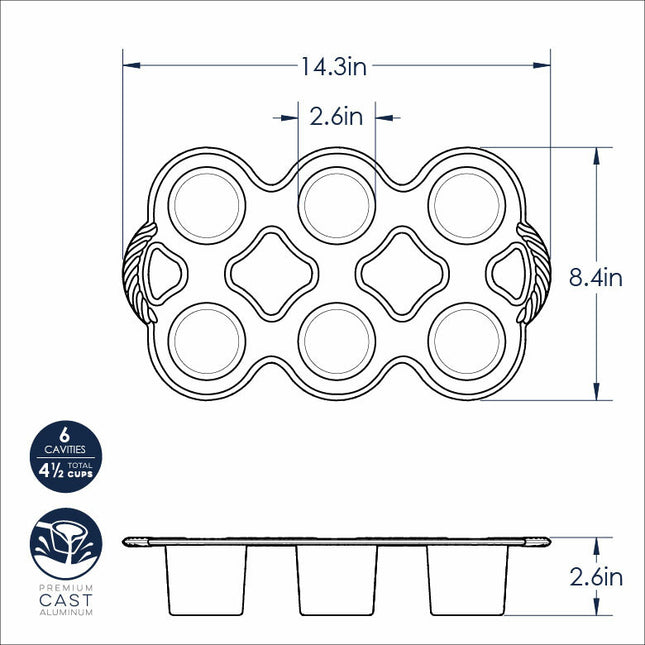 NORDIC WARE Grand Popover Pan