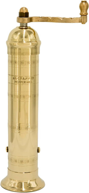 ALEXANDER Brass Pepper Mill, 9"