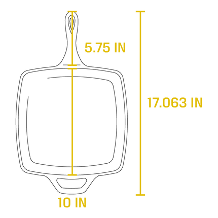 LODGE 10.5" Square Cast Iron Skillet