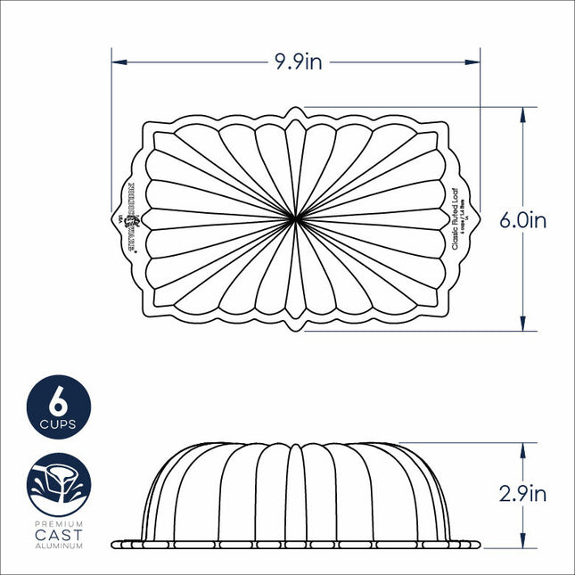 NORDIC WARE Classic Fluted Loaf Pan