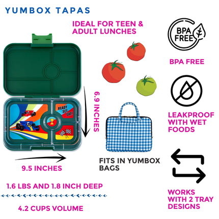 YUMBOX Tapas Large Box, 4 compartment