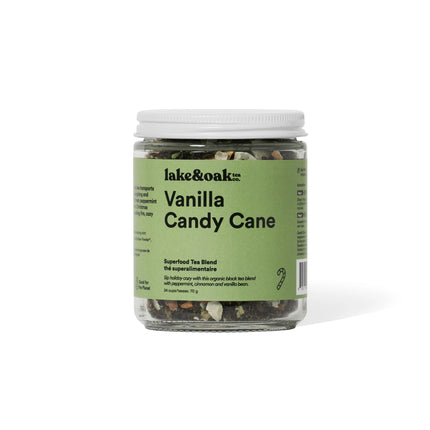 LAKE & OAK Vanilla Candy Cane Superfood Tea Blend