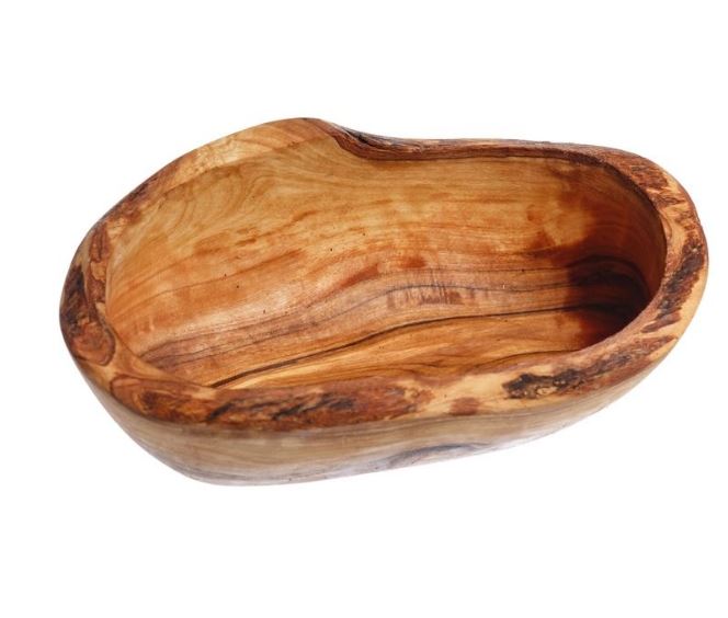 Olive Wood Rustic Serving Bowl