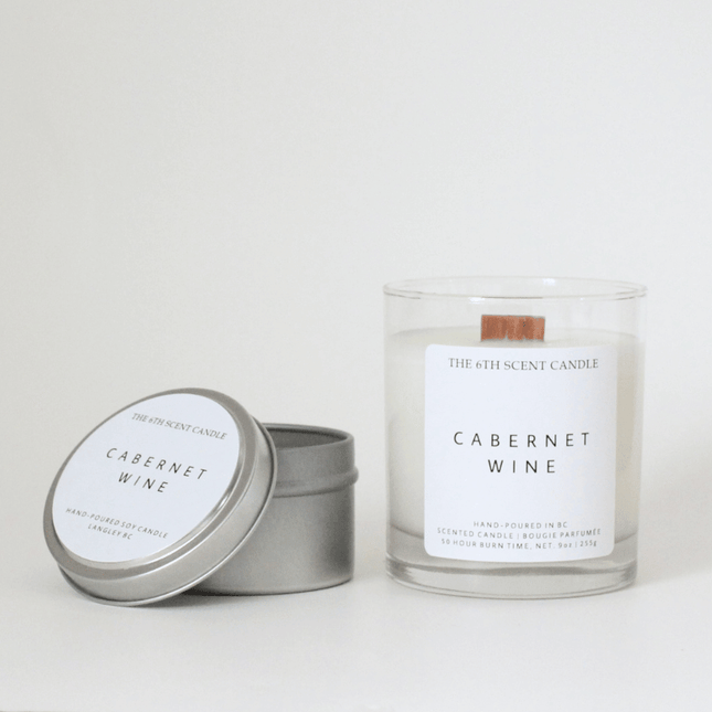 THE 6TH SCENT CANDLE Cabernet Wine Soy Candle