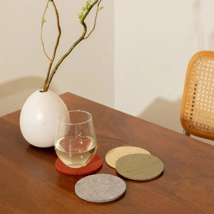 GRAF LANTZ Merino Wool Round Coasters, S/4