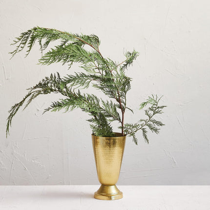 Gold Hammered Metal Vase