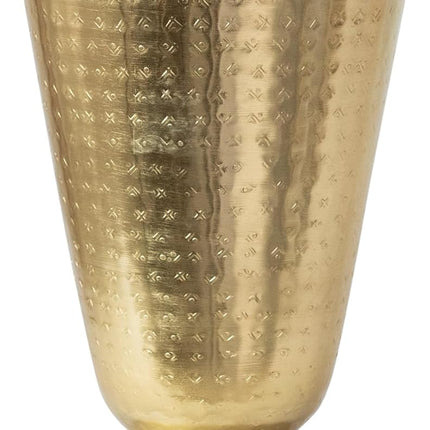 Gold Hammered Metal Vase