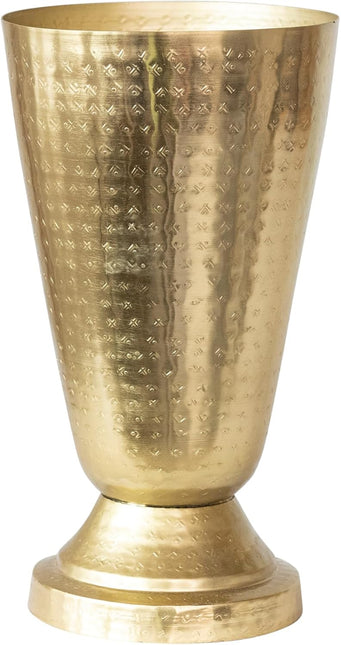 Gold Hammered Metal Vase