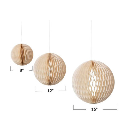 Honeycomb Hanging Decor, Cream