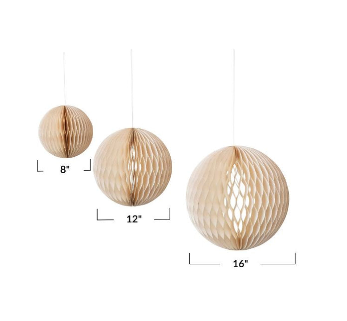 Honeycomb Hanging Decor, Cream