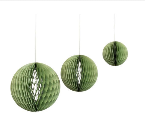 Honeycomb Hanging Decor, Green