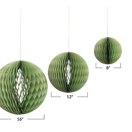 Honeycomb Hanging Decor, Green