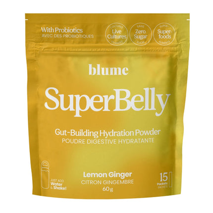 BLUME Gut-Building Hydration Powder, Lemon Ginger