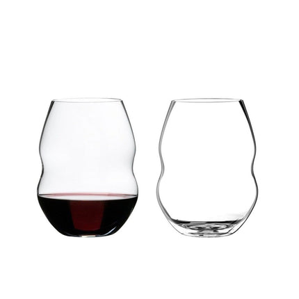 RIEDEL CRYSTAL Swirl Stemless Red Wine Glasses, Set of 2