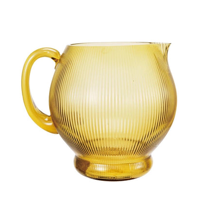 Fluted Amber Pitcher