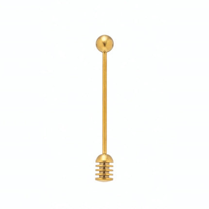 Stainless Steel Honey Dipper, Gold Coloured