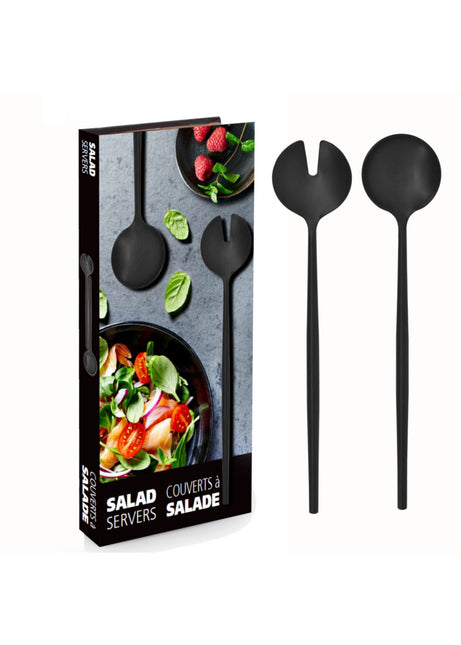 Matte Black Salad Servers