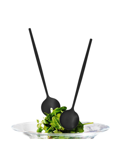 Matte Black Salad Servers