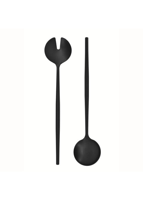 Matte Black Salad Servers