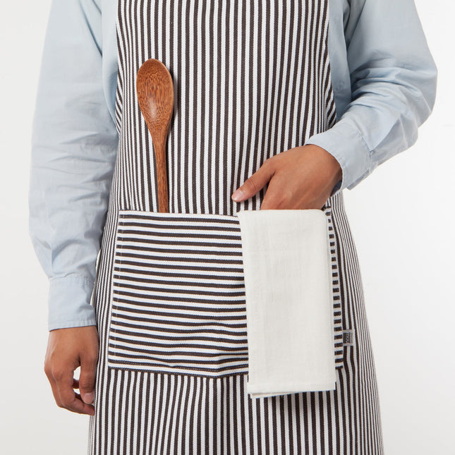 Chef's Apron, Narrow Black Stripe