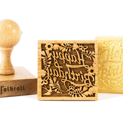 FOLKROLL Wooden Cookie Stamps