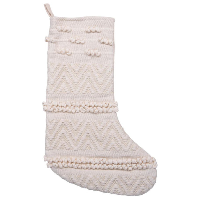 Woven Cotton Christmas Stocking