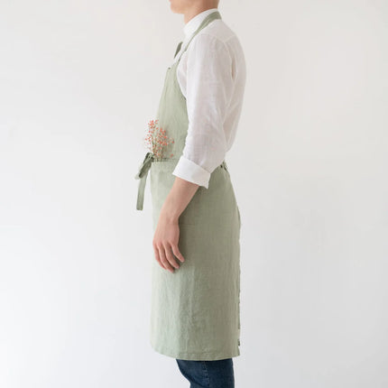 Linen Chef's Apron, Sage