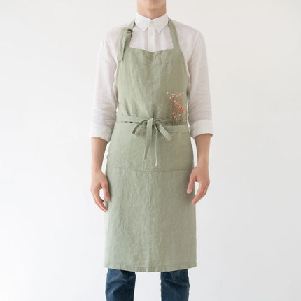 Linen Chef's Apron, Sage