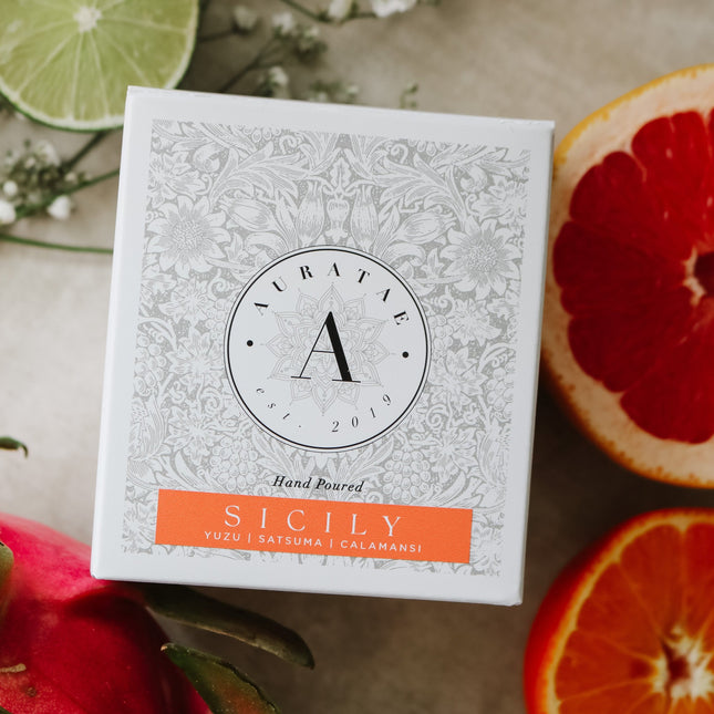 AURATAE Premium Collection Soy Candle, Sicily