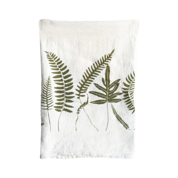 Evergreen Ferns Tea Towel