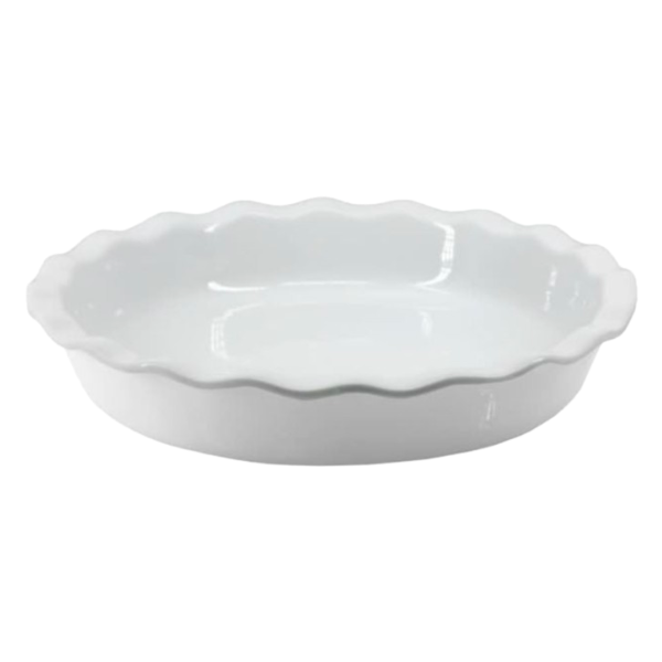 Ruffled Porcelain Pie Dish