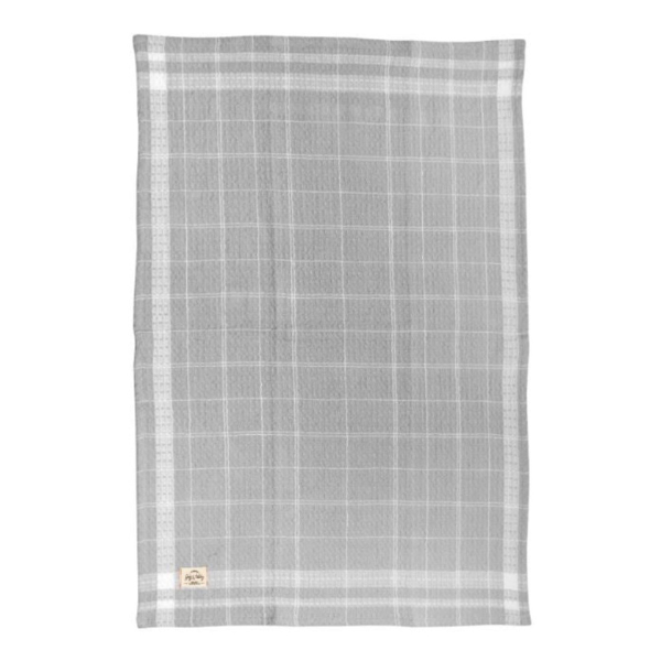 Box Check Waffle Tea Towel