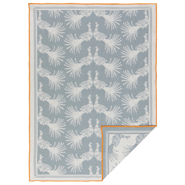 Double-Weave Cotton Tea Towel, Plume