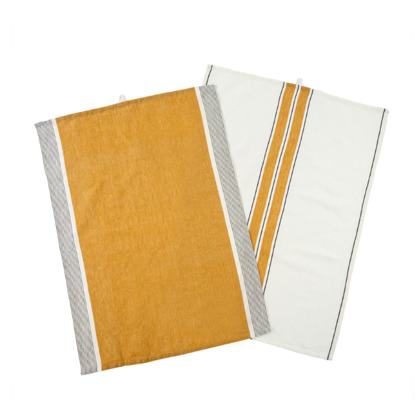 French Stripe Cotton/Linen Blend Tea Towel