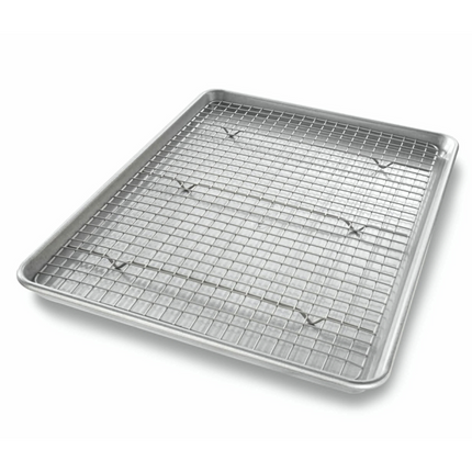 USA PAN Half Sheet Pan w/Rack, 17.25" x 12.25" x 1"